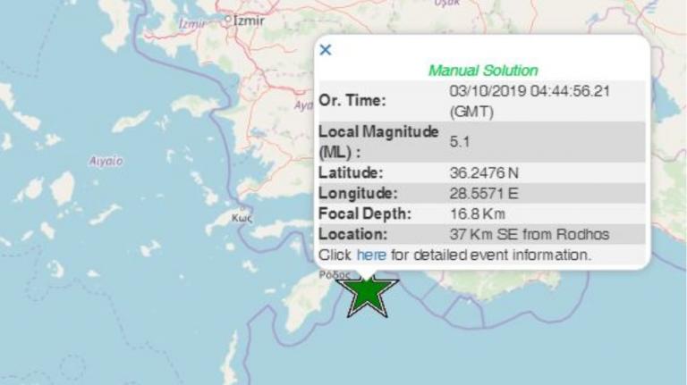 Ισχυρός σεισμός 5,1 Ρίχτερ στη Ρόδο : Οι εκτιμήσεις των σεισμολόγων