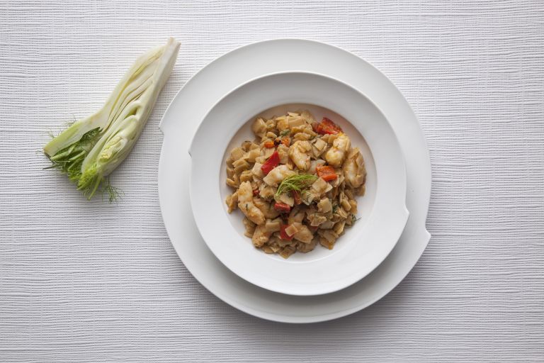 Χυλοπιτάκι με γαρίδες και ψητές πιπεριές