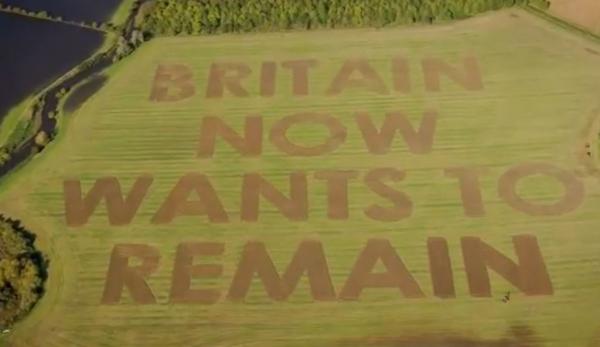 Ακτιβιστές όργωσαν σε χωράφι σύνθημα για το Brexit