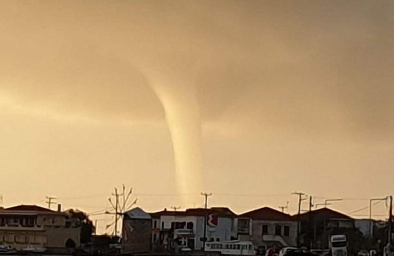 Εντυπωσιακό βίντεο από ανεμοστρόβιλο που χτύπησε τη Χίο