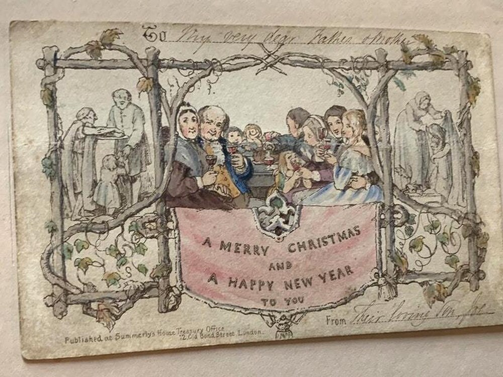 H πρώτη έντυπη χριστουστεννιάτικη κάρτα του κόσμου στο Μουσείο Κάρολου Ντίκενς στο Λονδίνο