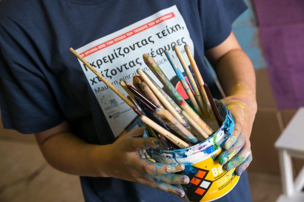 Πτώση Τείχους του Βερολίνου : Εικαστικό «χάπενινγκ» από μαθητές για την επέτειο