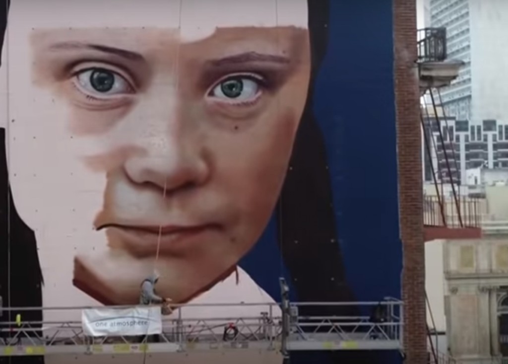 Σαν Φρανσίσκο : Τοιχογραφία της ακτιβίστριας Γκρέτα Τούνμπεργκ