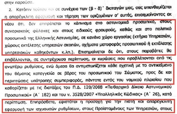 Πρόστιμα και σε θεριακλήδες αστυνομικούς