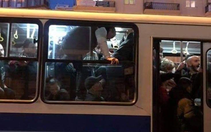 Θεσσαλονίκη : Εικόνα ντροπής από λεωφορείο του ΟΑΣΘ
