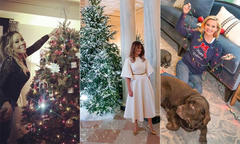 Τα λαμπερά χριστουγεννιάτικα δέντρα των σταρ του Χόλιγουντ
