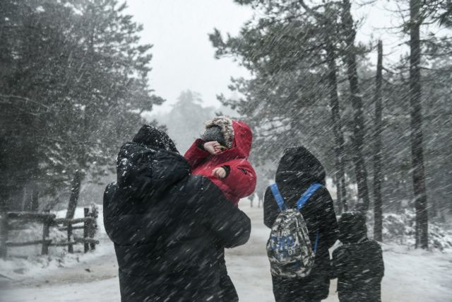 Η Ζηνοβία έβαλε στην κατάψυξη τη χώρα –Χιόνια σε Πάρνηθα και Πήλιο
