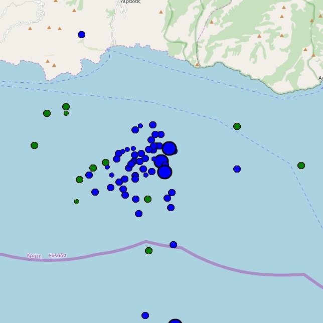 Δύο σεισμοί 3,7 και 4,4 Ρίχτερ μέσα σε 14 λεπτά ταρακούνησαν τη δυτική Κρήτη
