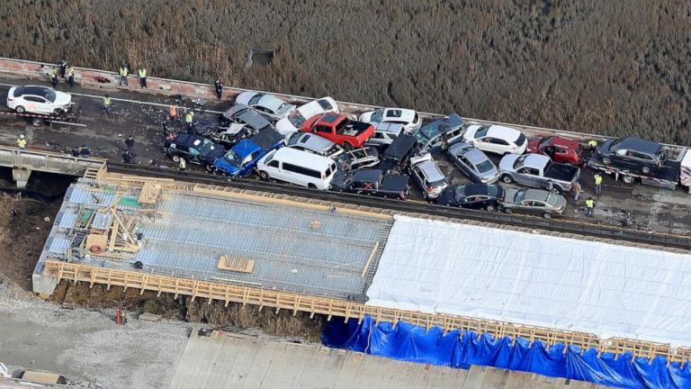 Ούτε στις ταινίες : Καραμπόλα με 69 οχήματα στη Βιρτζίνια – Απίστευτες εικόνες από drone