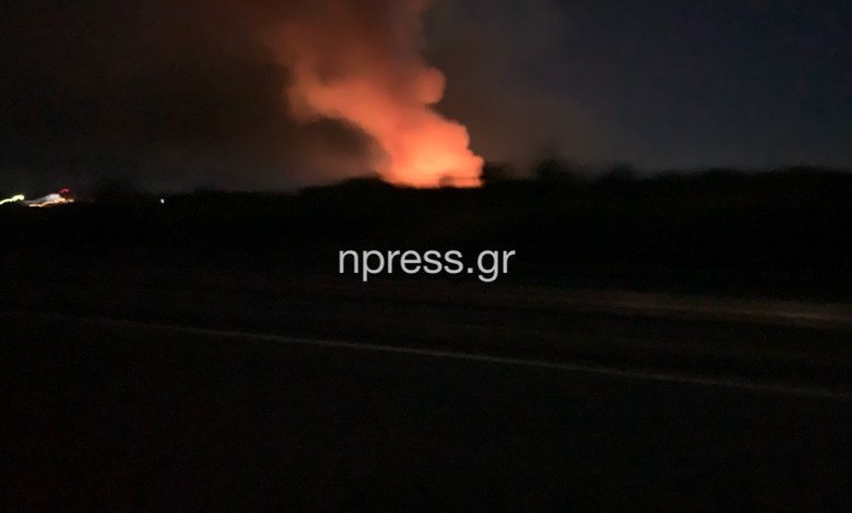 Κόρινθος : Φωτιά σε εργοστάσιο ανακύκλωσης