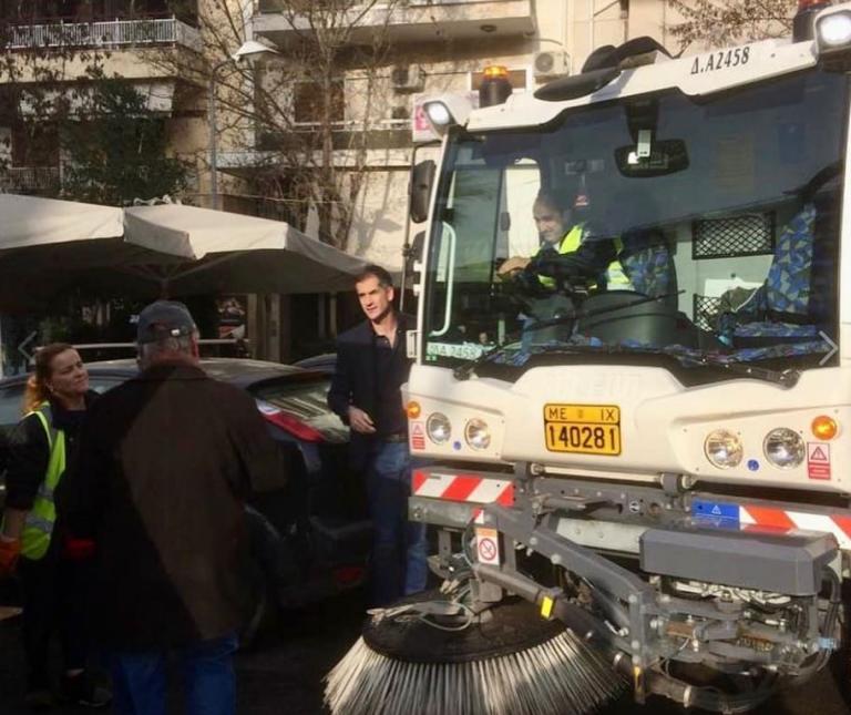 Επιχείρηση καθαριότητας στην Κυψέλη από τον Δήμο Αθηναίων