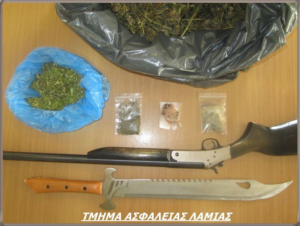 Λαμία : Χασίς, όπλα και αρχαία είχε στο σπίτι του 48χρονος