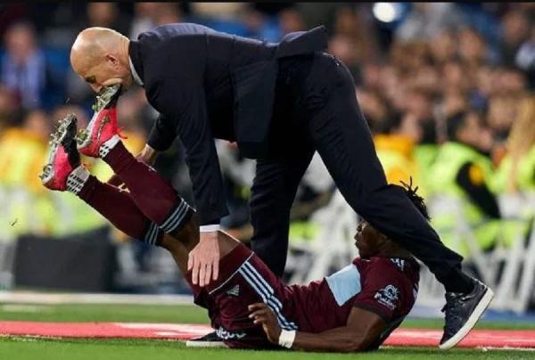 Ο Ζιντάν τραυματίστηκε στο πρόσωπο από τάκλιν