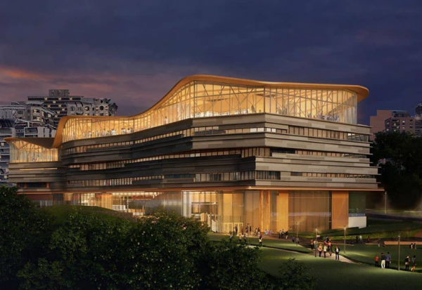 Μια διάφανη βιβλιοθήκη κυματίζει στον ουρανό της Οτάβα