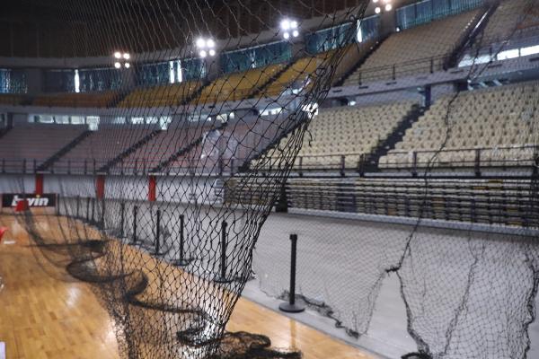 Euroleague : Τοποθετήθηκε προστατευτικό δίχτυ στο ΣΕΦ [Εικόνες]
