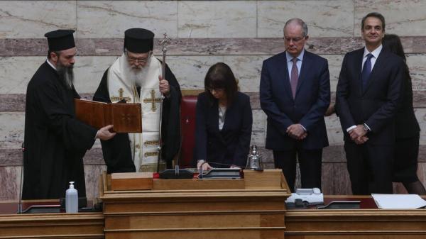 Ekaterini Sakellaropoulos was sworn in today as president of the Hellenic Republic.