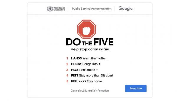 Και η Google στη μάχη κατά του κοροναϊού