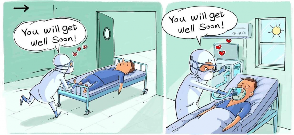 Κοροναϊός : Συγκινητικό σκίτσο για τους άρρωστους γιατρούς με τον ιό