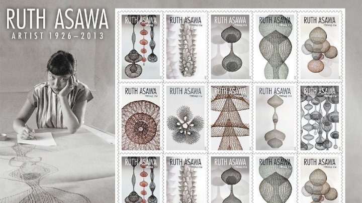 Τα συρμάτινα γλυπτά της Ruth Asawa γίνονται γραμματόσημα