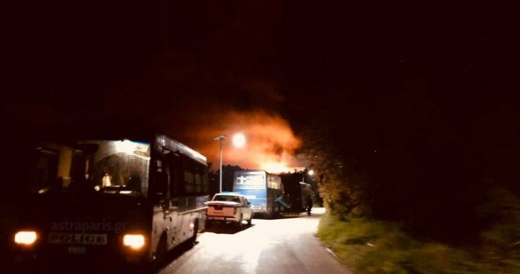 Φωτιά και επεισόδια στον καταυλισμό της ΒΙΑΛ