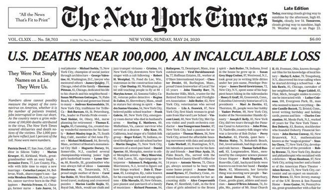 Μόσιαλος για πρωτοσέλιδο NYT: «Δεν είναι απλά νούμερα σε λίστα, ήταν οι άνθρωποι μας»