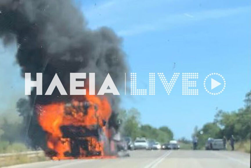 Τυλίχθηκε στις φλόγες νταλίκα στην Πατρών – Πύργου