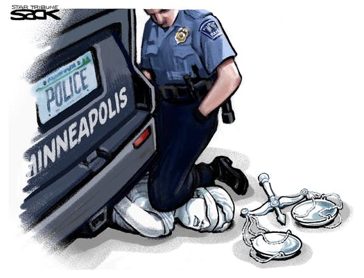Συγκλονιστικά σκίτσα για τη δολοφονία του Τζορτζ Φλόιντ