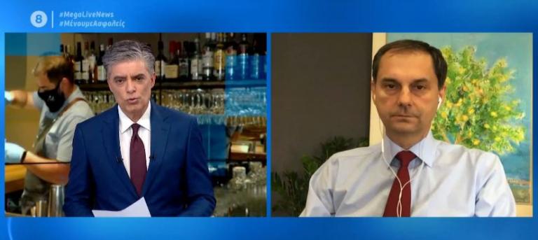 Θεοχάρης στο MEGA: Τα τέσσερα σημεία του σχεδίου για την υποδοχή τουριστών