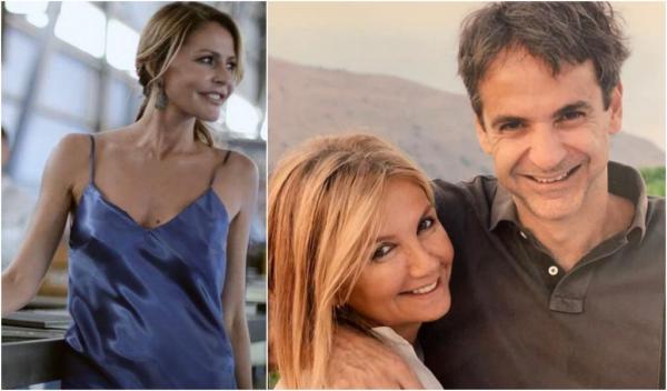 Μπαλατσινού – Μαρέβα Μητσοτάκη: Ποζάρουν με φόντο το ηλιοβασίλεμα της Σαντορίνης