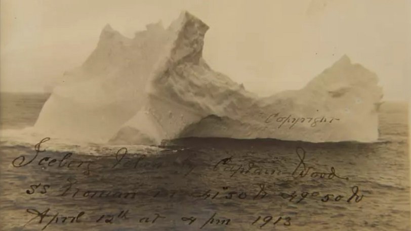 Φωτογραφία του παγόβουνου που βύθισε τον Τιτανικό