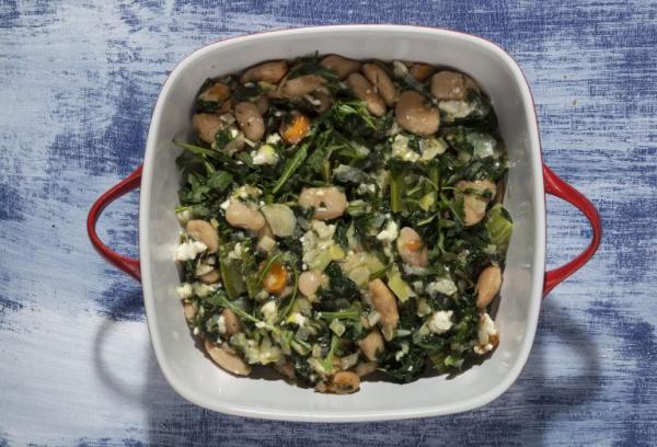 Γίγαντες λεμονάτοι με σπανάκι