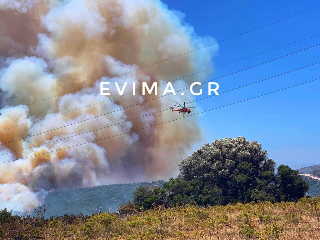 Εύβοια : Ανεξέλεγκτη η φωτιά στους Ραπταίους - Εκκενώθηκε προληπτικά οικισμός