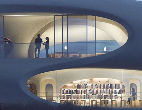 Μια εντυπωσιακή βιβλιοθήκη «σκουληκότρυπα»