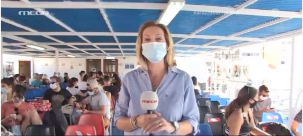 Κοροναϊός : «Αυτοψία» του MEGA στο πλοίο της γραμμής για Αίγινα