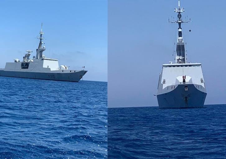 Φωτογραφίες και βίντεο της γαλλικής φρεγάτας La Fayette στα ανοιχτά της Κύπρου