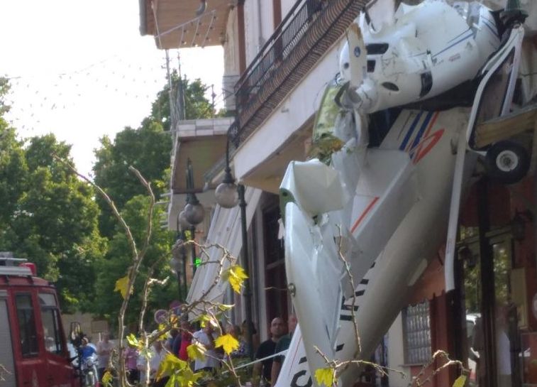 Πτώση μονοκινητήριου αεροπλάνου στην Πρώτη Σερρών [εικόνες]