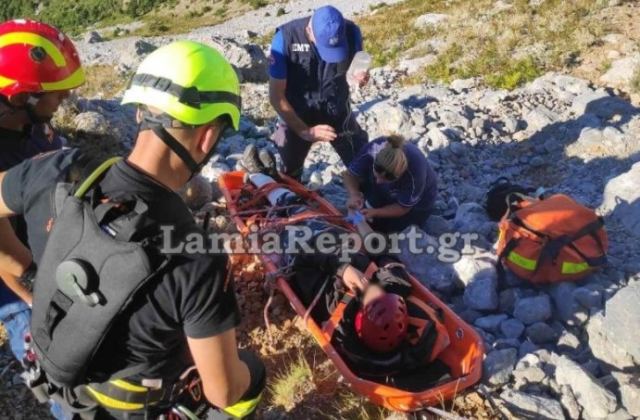 Εύβοια: Δραματική διάσωση τραυματία στο Ξηροβούνι