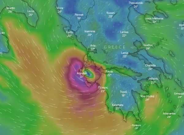 Δείτε την εξέλιξη του κυκλώνα «Ιανού» σε πραγματικό χρόνο