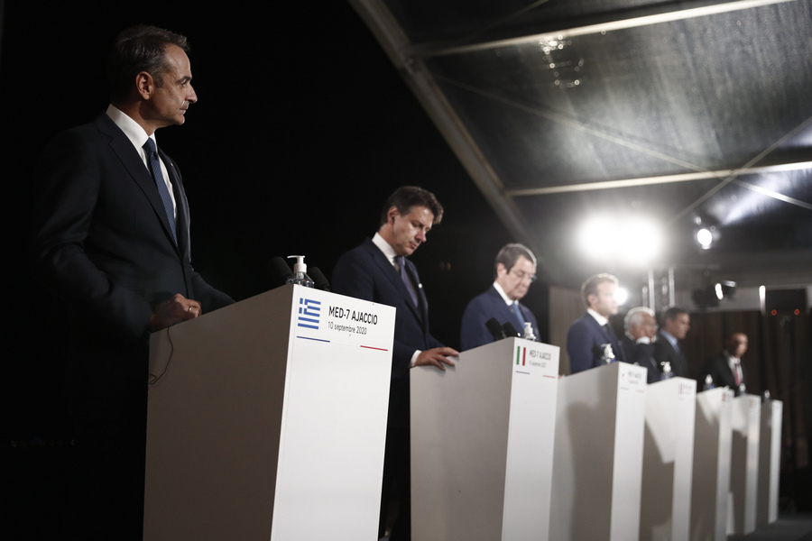 Led by France,  Euro-Mediterranean MED7 Conference slams Turkey, supports Greece, Cyprus