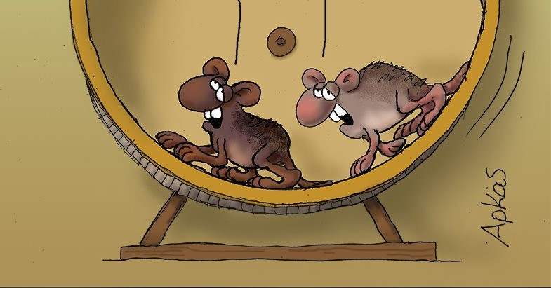 Αρκάς : Νέο σκίτσο «φωτιά» για τη ζωή που κάνει κύκλους