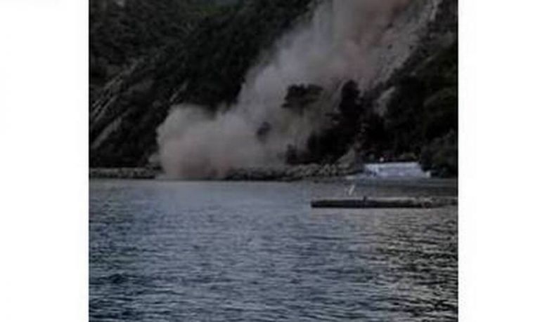 Σεισμός στη Σάμο: Απίστευτο βίντεο από κατολίσθηση στα Αυλάκια μετά τα 6,7 Ρίχτερ