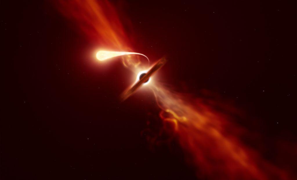 «Θάνατος από σπαγγετοποίηση»: Οι τελευταίες στιγμές ενός άστρου που χάνεται σε μαύρη τρύπα