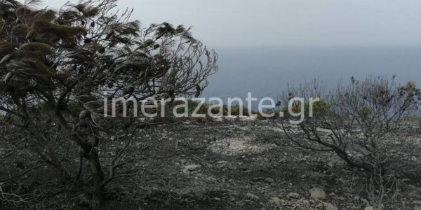 Φωτιά στη Ζάκυνθο – Στάχτη χιλιάδες στρέμματα γης