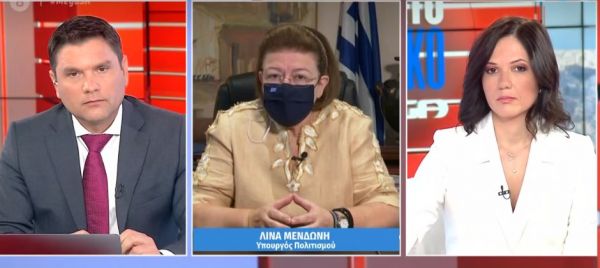 Μενδώνη στο MEGA: Χωρίς θέατρο και κινηματογράφο θα οδηγηθούμε όλοι στον ψυχίατρο