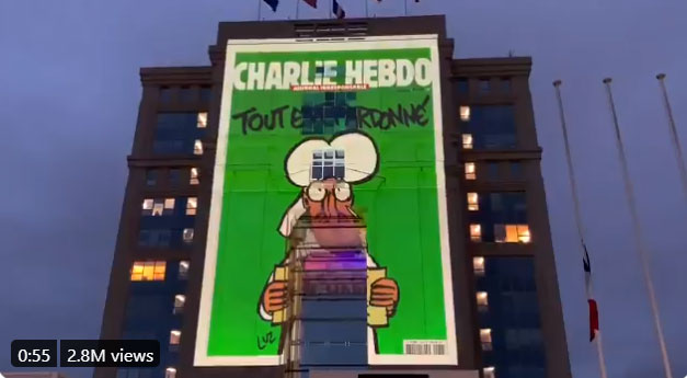 Γαλλία : Σκίτσα του Charlie Hebdo σε κυβερνητικά κτίρια