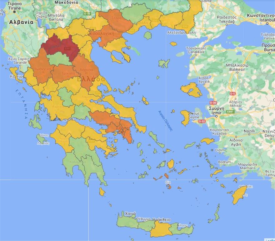 Κοροναϊός : Αλλαγές στον Χάρτη Υγειονομικής Ασφάλειας - Σε ποιες περιοχές