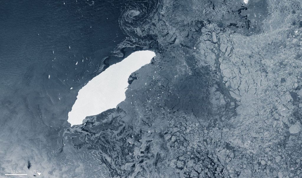 Παγόβουνο μεγαλύτερο από την Εύβοια σε πορεία σύγκρουσης με νησί