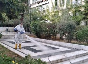 Κοροναϊός : Εντατικοποιούνται οι καθαρισμοί και οι απολυμάνσεις στο Δήμο Αθηναίων