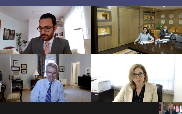 «Ελλάδα 2021» : Τηλεδιάσκεψη Τζέφρι Πάιατ με Γιάννα Αγγελοπούλου