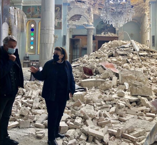 Αυτοψία  Μενδώνη στη Σάμο μετά το σεισμό – Αρκετές ζημιές αποκαθίστανται